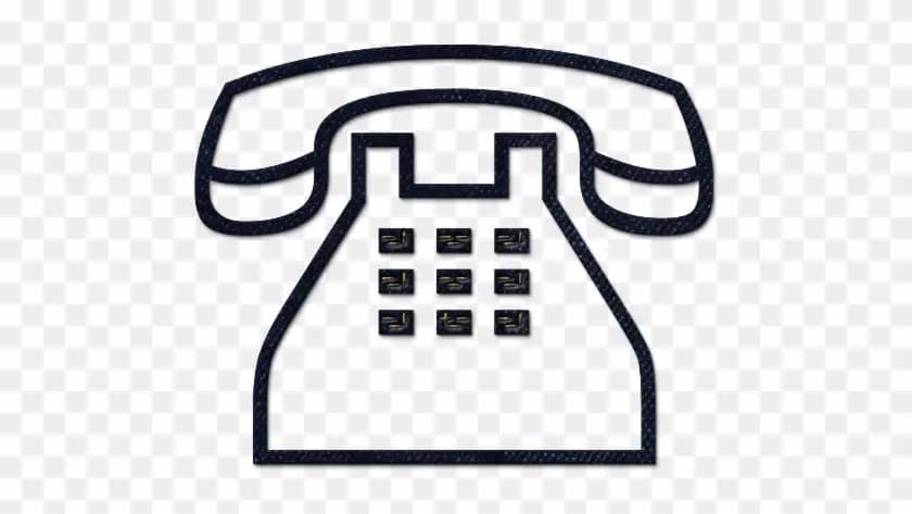 49 490861 Traditional Clear Telephone Icon Black And White Phone Emoji